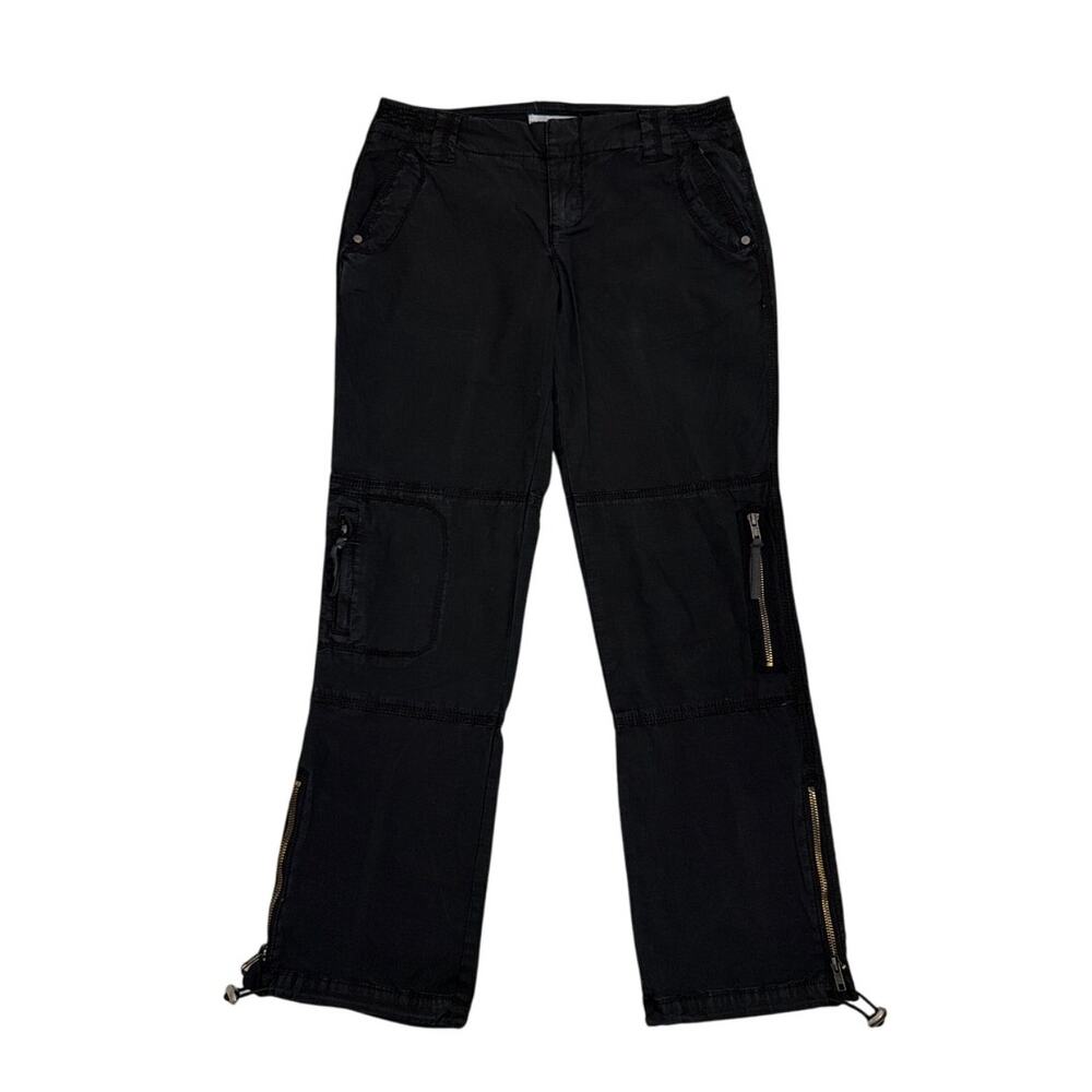 Marrakech Y2K Loose Chore Utility Black Baggy Relaxed Fit Cargo Pants Size 27